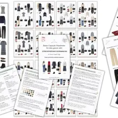 Eine Basis-Capsule Wardrobe Liste mit 33 Teilen und Outfit-Ideen im French-Scandi-Style.