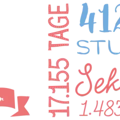 Glücklich verheiratet seit 47 Jahren! Die Zeit vergeht wie im Flug: 412.002 Stunden, 1.483.207.200 Sekunden.