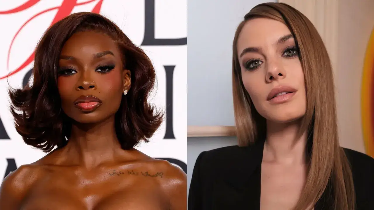 Zwei Frauen mit unterschiedlichen Frisuren: eine mit welligem, dunklem Bob, die andere mit glattem, hellbraunem Haar. Inspiration für deinen nächsten haarschnitt frauen.